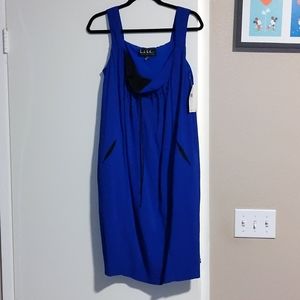 Nicole Miller collection shift dress blue size M